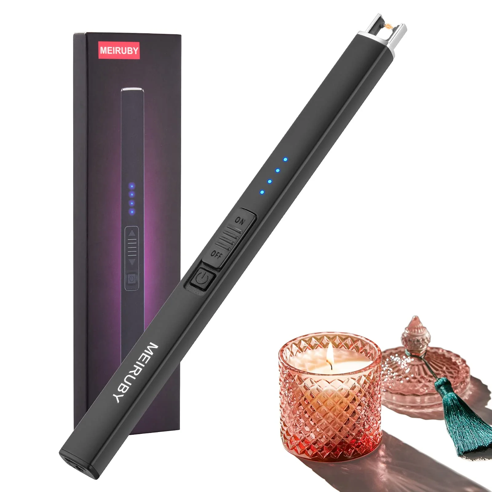 

Электрическая зажигалка свечей, аккумуляторная дуговая зажигалка с USB для кемпинга и семейного использования