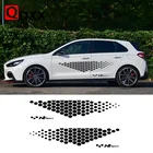 1 Набор декоративных наклеек для боковой двери автомобиля, геометрические графические виниловые наклейки для Hyundai i30 N, линия, Стайлинг, полосы для кузова автомобиля, аксессуары