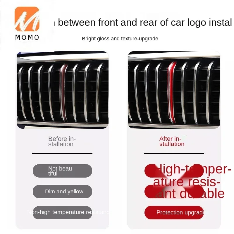 

Hs5hs7 Grille Light Universal Streamer Hood Label Led Hood Car Head Modification and Decoration Sticker Car Logo