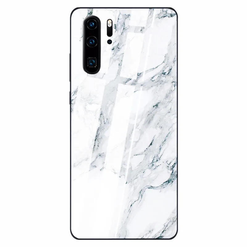 05 Tempered Glass Case For Huawei 9 10 Lite 8X 8X MAX White Marble Phone Cases For Nova 3 P-smart-Z P30 P20 Lite MATE 20 LITE Funda - Цвет: 05