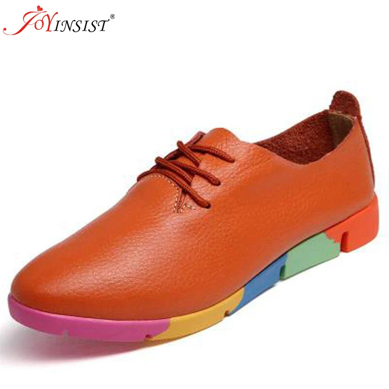 New White Shoe Leather Strap Female Flat Shoes Pointed Deep Soft Bottom Shoes Casual The Spring and Autumn Student Low Oxfords