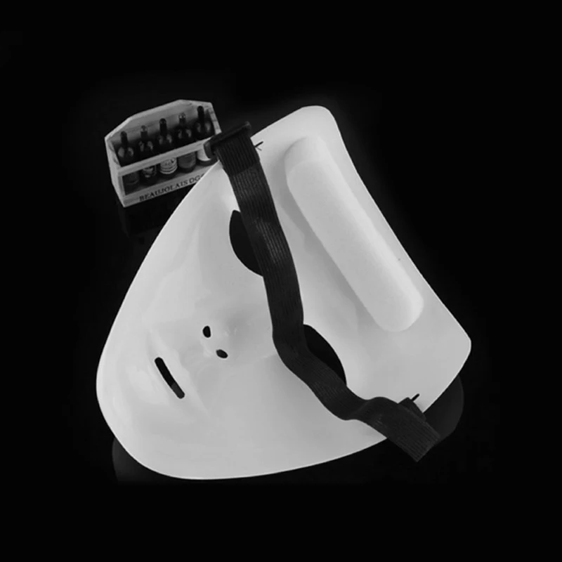 DIY белая маска Бумага полный уход за кожей лица оперы Маскарадная однотонная