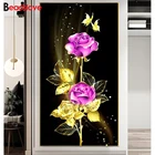 Алмазная 5D картина сделай сам, фиолетовая красная роза, квадратные круглые алмазы, вышивка с цветами, настенное искусство, S74, подарок 2021