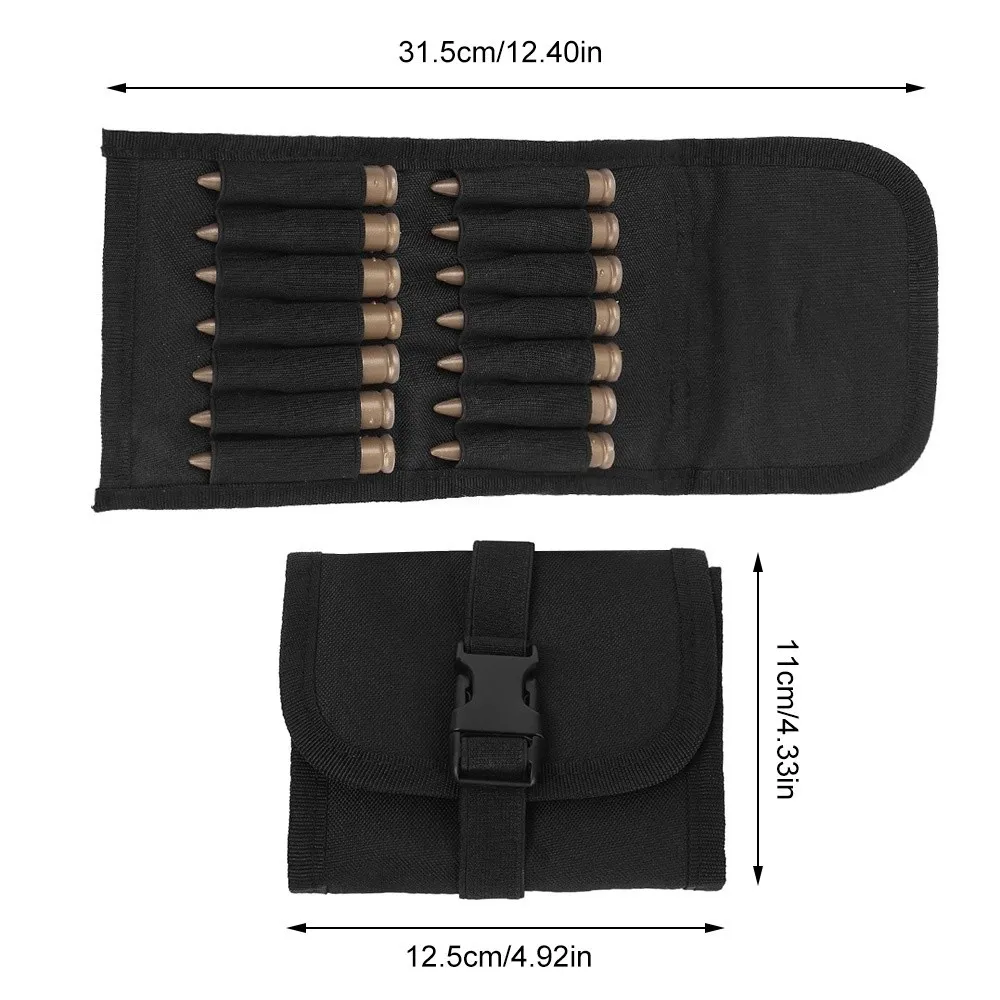 

14 Rounds Ammo Pouch Foldable Tactical Molle Shotgun Bullets Shell Holder Waist Bag Rifle Cartridge Bag Hunting Gun Accessories