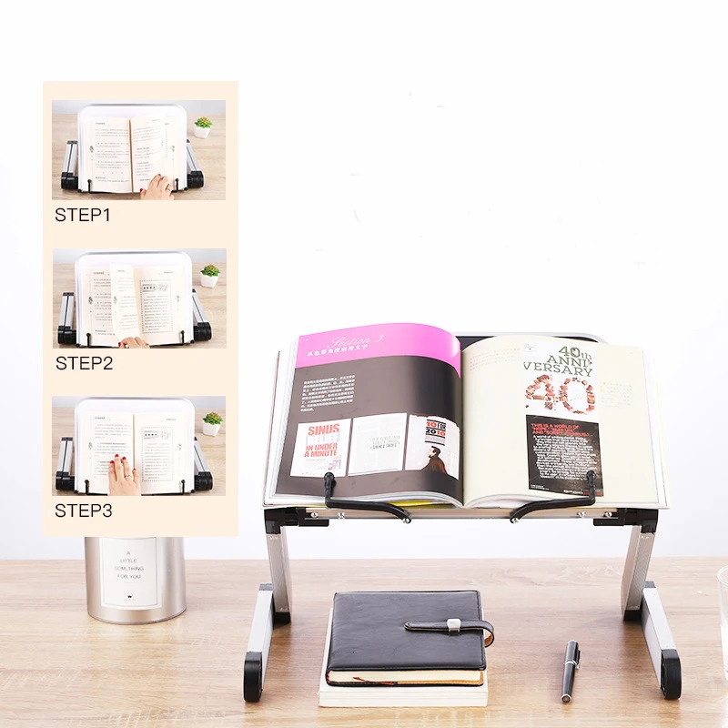 

Adjustable Book Reading Stand Holder Foldable Bookend PC Support for Kids Adults Office School Supply Book Magazine Shelf