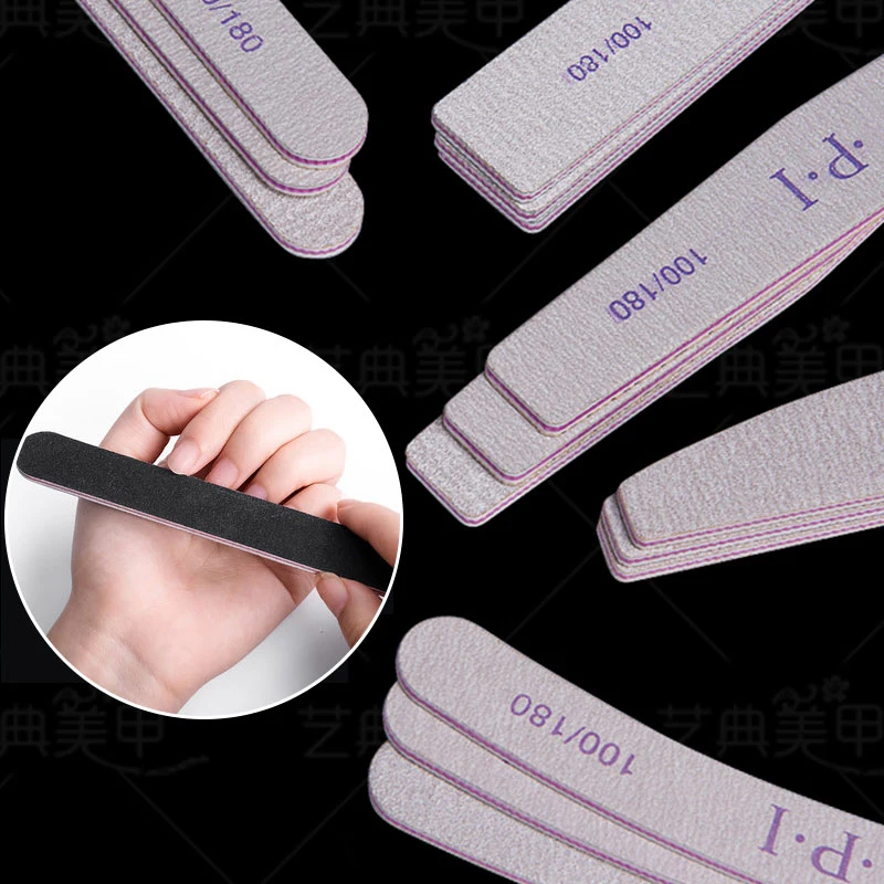 

Nail File Buffer Double Nail Sanding Double-Side Manicure Nail Grinding Polishing Nail Buffer 100/180 Grit Sandpaper Nail File