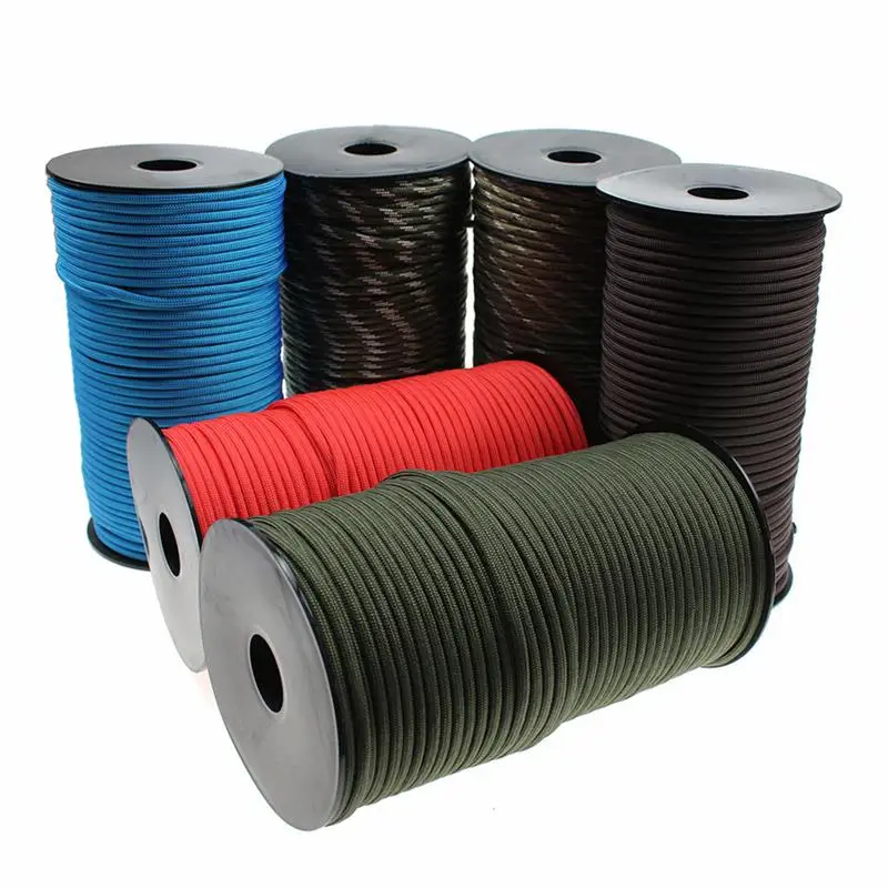 

100M 550 Standard 9-Core Paracord Rope 4mm Outdoor Parachute Cord Survival Umbrella Tent Lanyard Hammock Strap