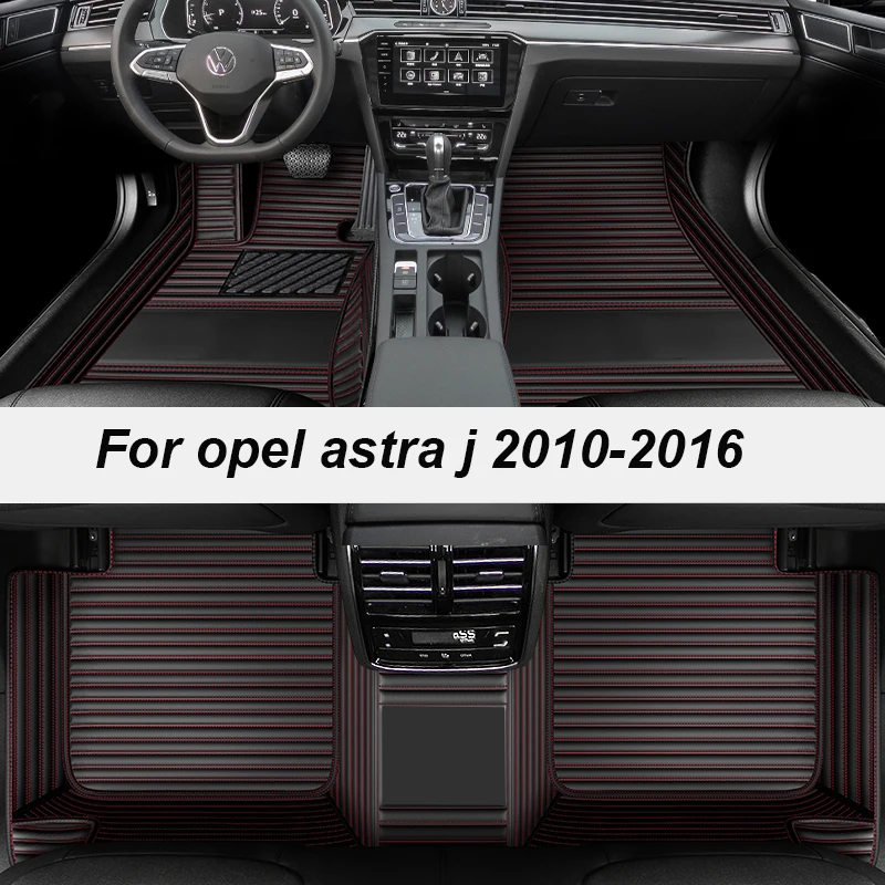 

Роскошные кожаные автомобильные коврики на 5 мест под заказ, с карманами, напольный коврик, коврики для opel astra j 2010 2011 2012 2013 2014, аксессуары