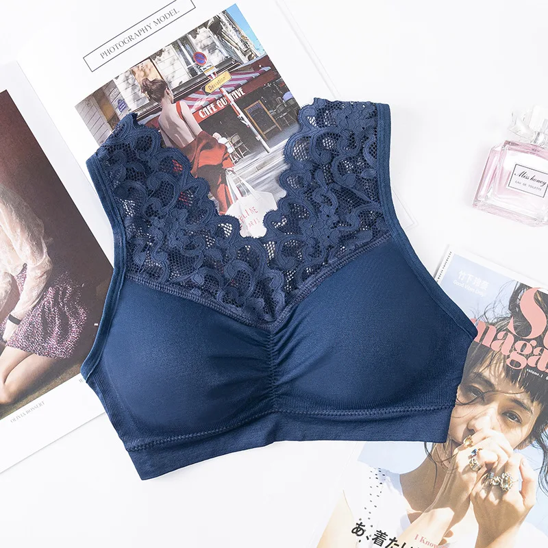 Привлекательный кружевной бюстгальтер CHRLEISURE женский без косточек с эффектом пуш