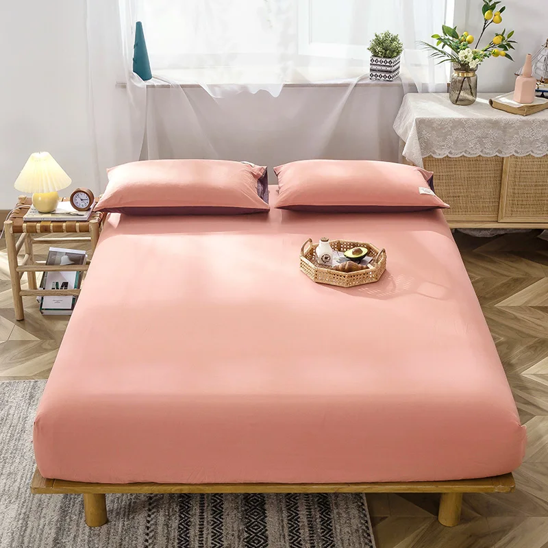 New Product Washed Cotton Bed Sheet Dyeing Soft High Quality For Child And Adult With Elastic Band Home Textile | Дом и сад