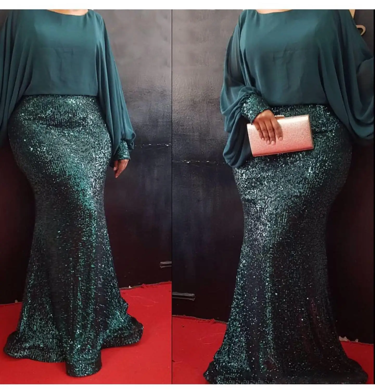 Африканский дизайн блестки Дашики платье базин Шелковый шифон рукав летучая