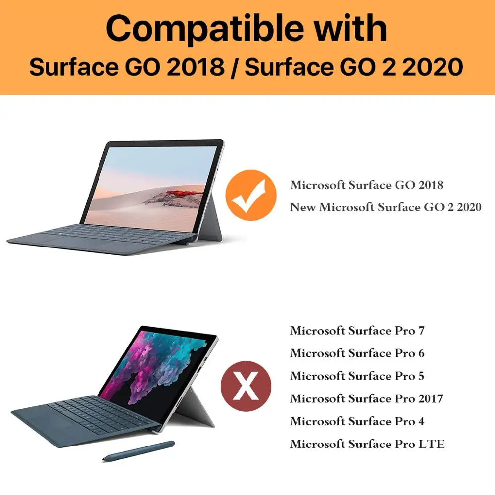 Чехол MoKo для Microsoft Surface Go 2 универсальный защитный прочный чехол с держателем