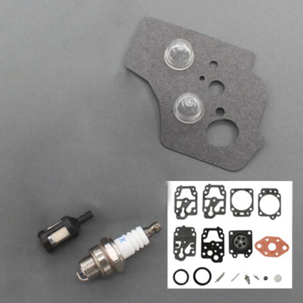 Карбюратор двигателя Carb Kit прокладка фильтр топливной линии Праймер лампы Свеча