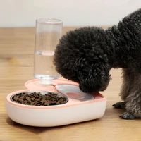 plastic dog automatic water feeder stainless steel cat bowl with water dispenser dog drinking fountain double duty pet supplies