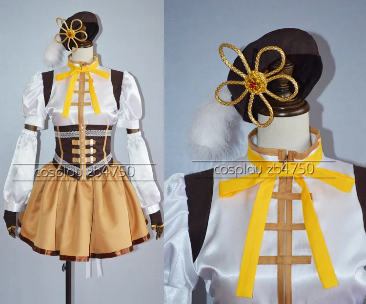 Женский костюм для косплея из аниме Puella Magi Madoka Magica Tomoe Mami униформа женщин