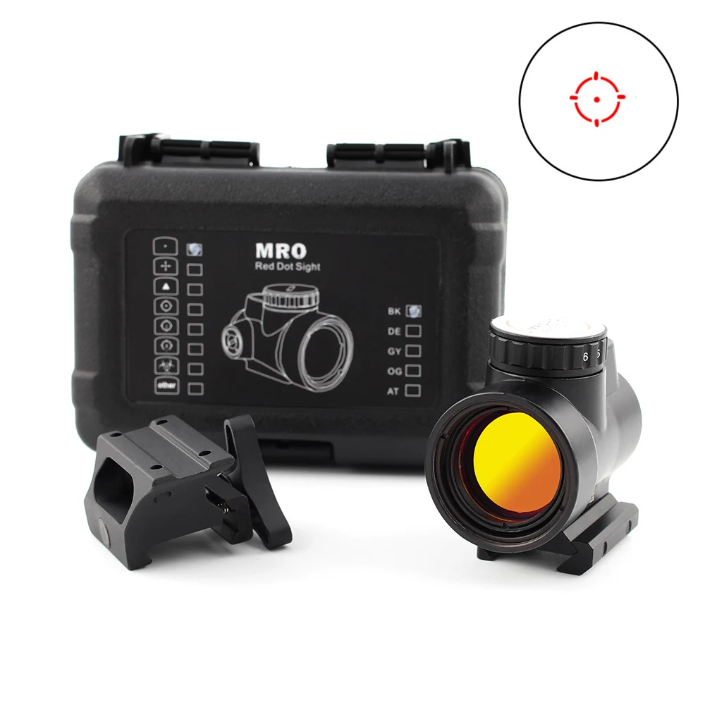 Фото Тактический Новый MRO Red Dot прицел HD 1X рефлекторный с высоким и низким пикатинным