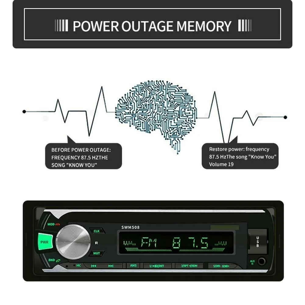 Car Radio 1 Din Autoradio Bluetooth Stereo In-Dash FM Aux Input 1din Receiver SD USB MP3 MMC WMA SUPPORT Colorful button | Автомобили и