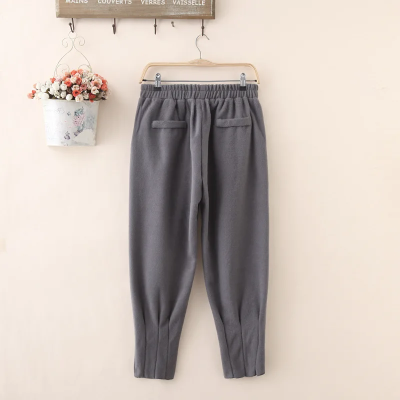 Женские шаровары осенне зимнего размера плюс шерстяные брюки до щиколотки