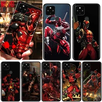 cool marvel deadpool shockproof cover for google pixel 5 5a 4 4a xl 5g black phone case shell soft fundas coque capa cover