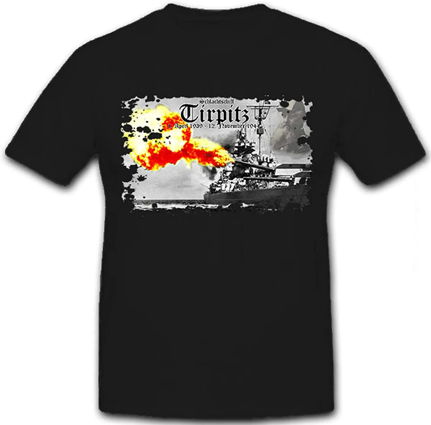 Летняя хлопковая Футболка с круглым вырезом принтом немецкого флота времен