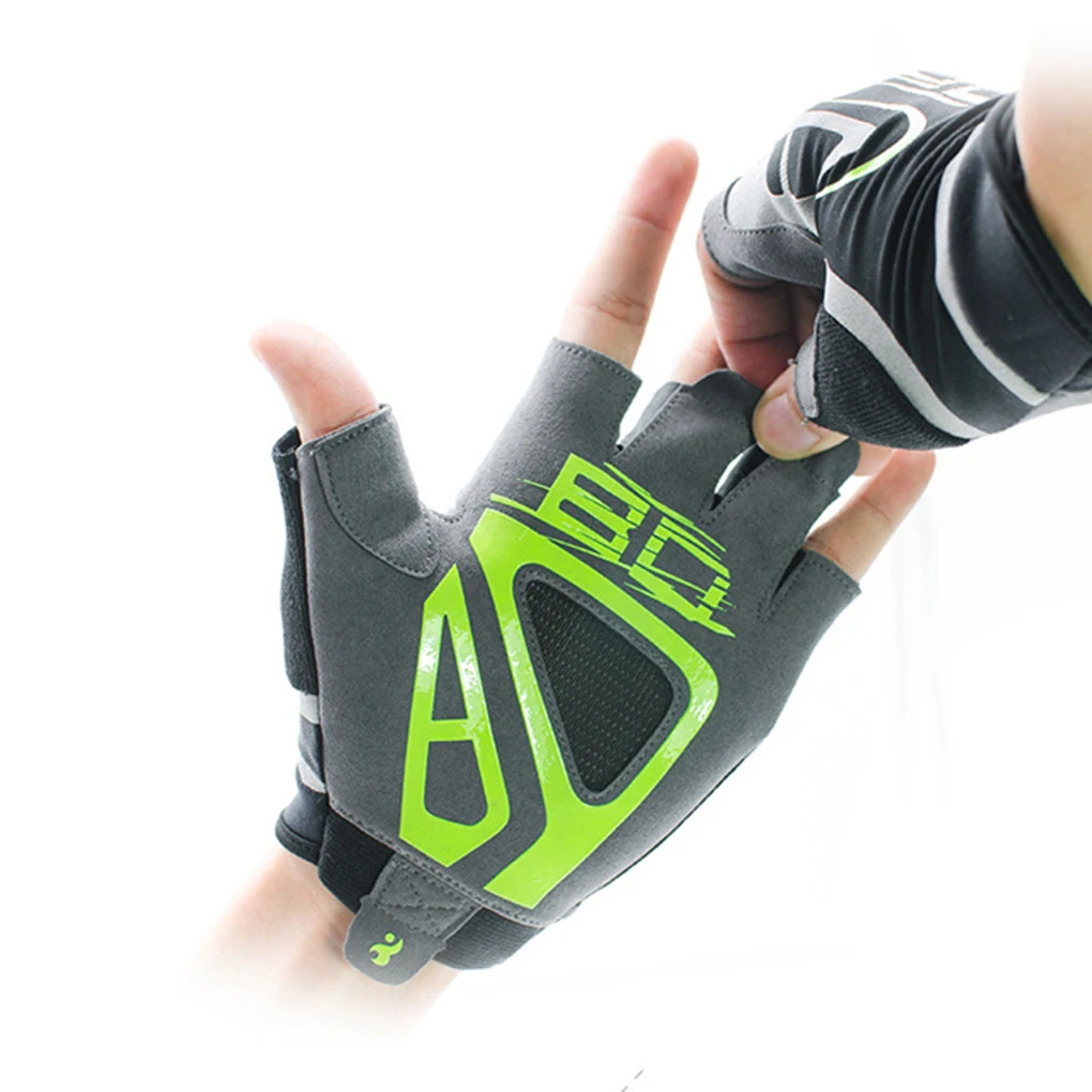 

BOODUN Men Half Finger Cycling Riding Bike Fitness Mittens Anti-slip Breathable Wear-resistant Bicycle Short Gloves