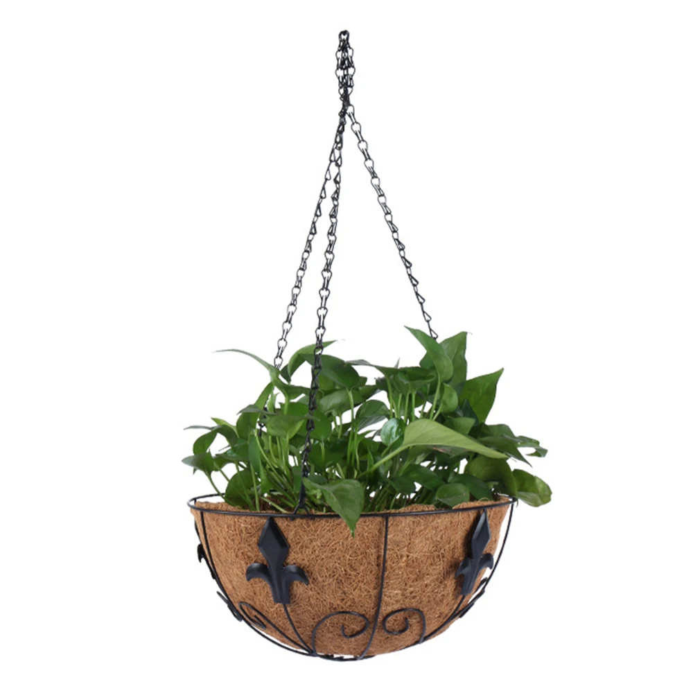 

European Handmade Coconut Fiber Plant Hanging Basket Indoor Decorations Coir Nordic Style Woven Vegetable Flower Pots