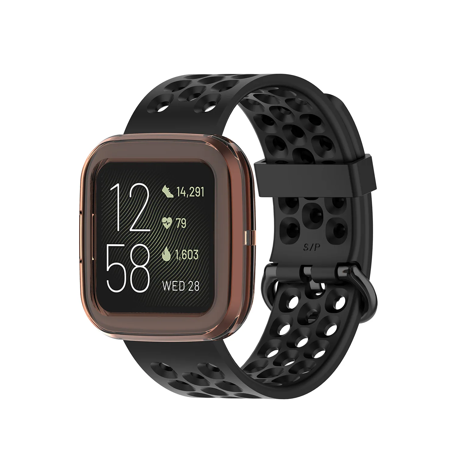100 шт./лот прозрачный силикон чехол для Fitbit Versa 2 Смарт часы защитный чехол Сменные аксессуары ремешок для часов 6 цветов