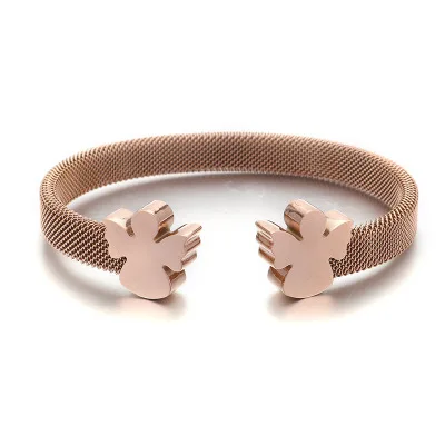 Новое поступление, женские браслеты,, Bijoux, нержавеющая сталь, в форме ангела, золото/серебро/розовое золото, сетчатые браслеты и браслеты, колье