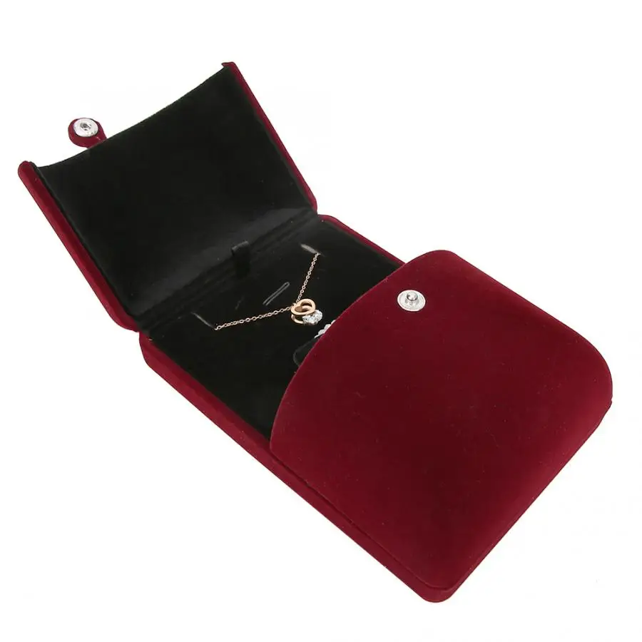 Новый элегантный двойной открытый органайзер для ювелирных изделий бордовый