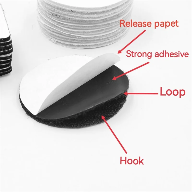 

5-30pairs 60mm Strong Self Adhesive Fastener Dots Sticks Black White Hook Loop Adhesive Tape For Sofa Mat Carpet ANti Slip Mat