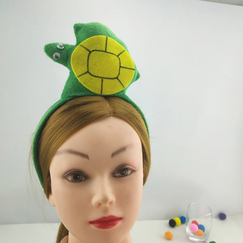 3D зеленая искусственная черепаха повязка на голову галстук бабочка хвост набор