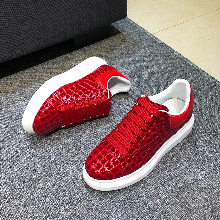 Кроссовки мужские из натуральной кожи повседневная обувь на плоской подошве с