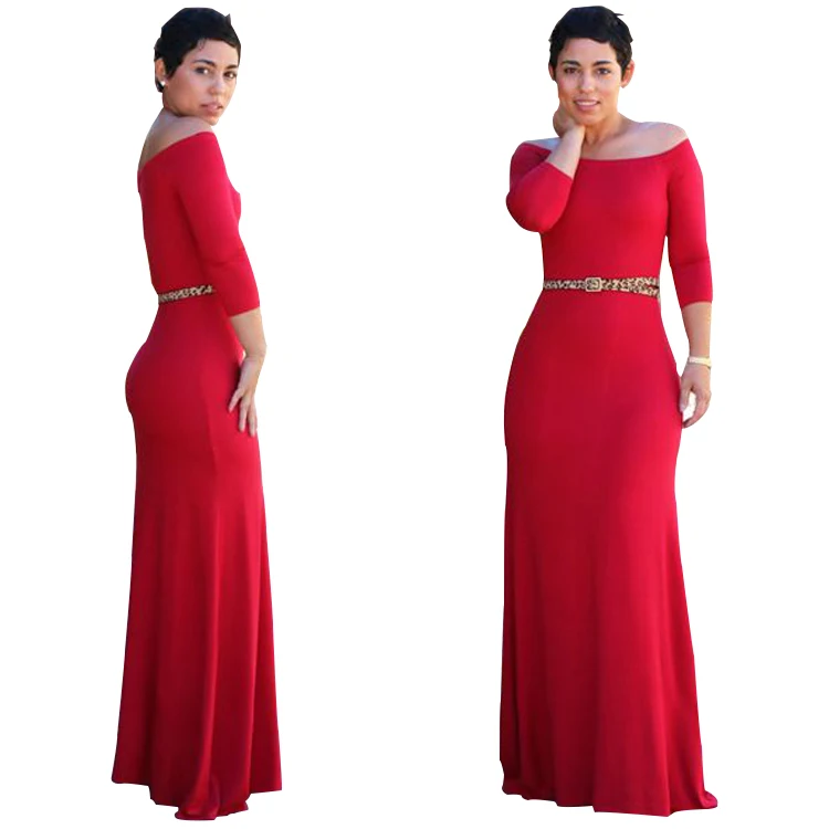 

sexy backless collarless dress for ladies solid color dress with high waist seven-minute sleeves and long sleeves