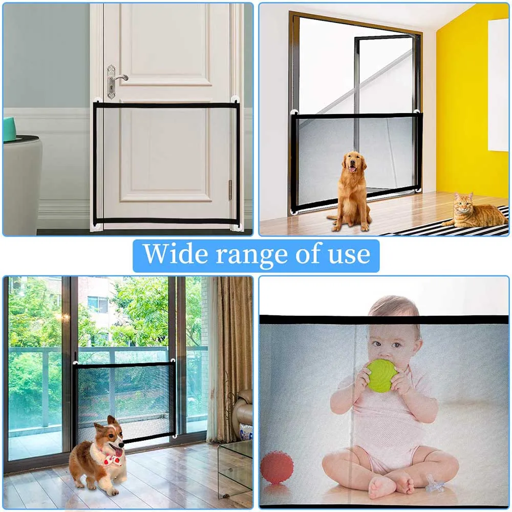 

Portable Upgrade Baby Safety Door Gate Infant Room Mesh Playpen Folding Fences Fence Kid Pet Separation Supplies Baby Rails Care