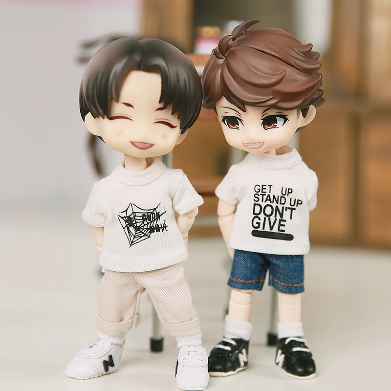 1 шт. Obitsu11 OB11 груз 1/12 BJD Одежда для куклы Футболка белая Милая аксессуары Мини