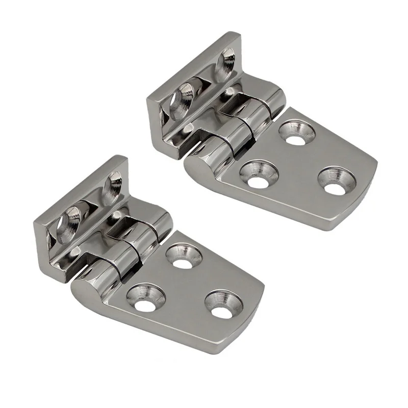 

2PCS Stainless Steel 316 Hatch Flush Mount Right Angels Boat Hinges With 5 Holes 54mm 66mm Marine Yacht Hardware Accessories