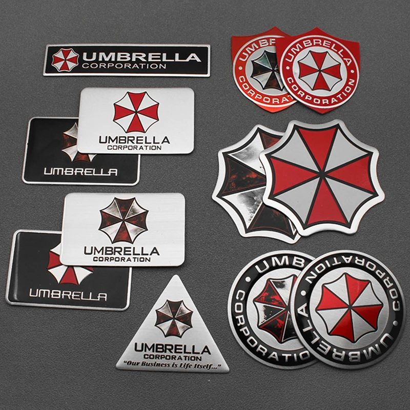 Алюминиевая 3d наклейка Umbrella corporation для автомобилей аксессуары Toyota Honda Skoda Peugeot BMW