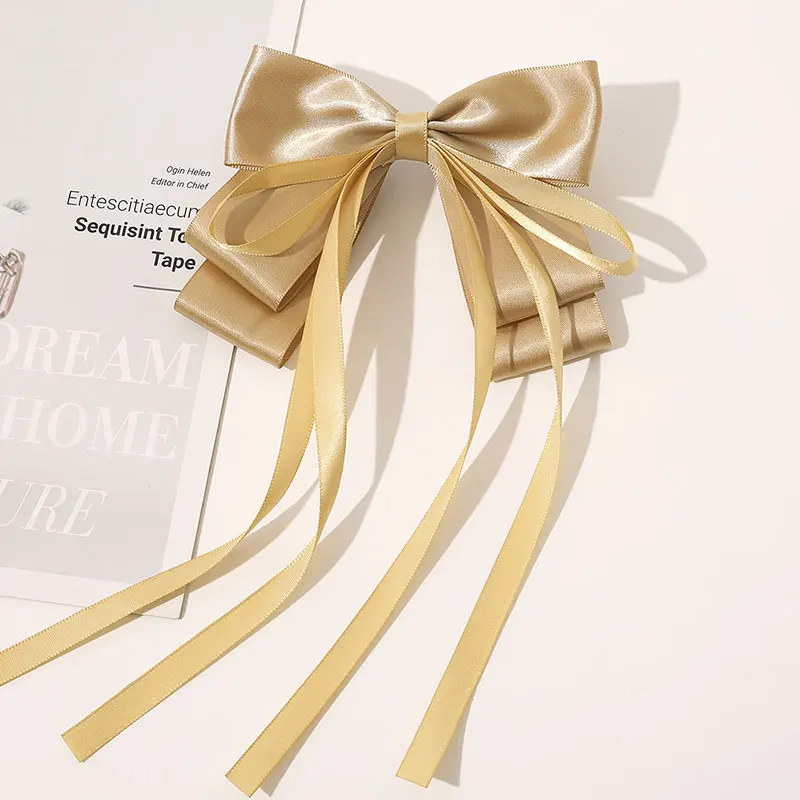 

Bow Satin Hair Ribbon Three Layer Hairpin Vintage Butterflies Hairclip Bowknot Hairpin Fashion Accessories Hair Women Bow