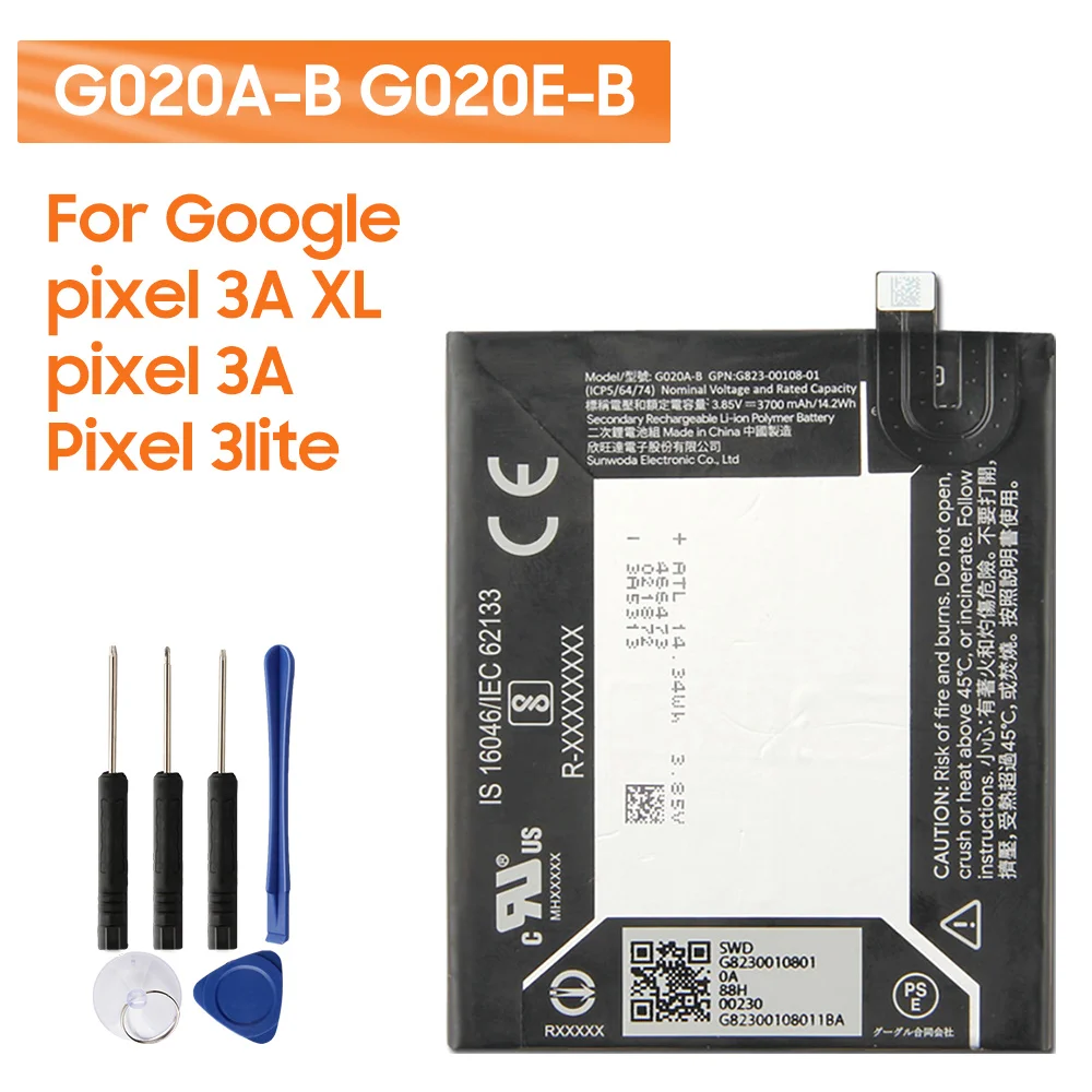 Original Replacement Phone Battery G020A-B For Google pixel 3A XL 3700mAh G020E-B For Google Pixel 3A Pixel 3 Lite 3000mAh