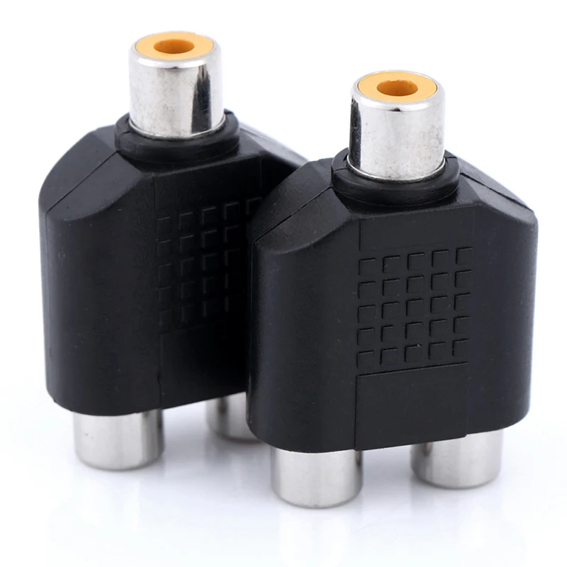 Новый 2 шт. аудио разъем адаптер штекер стерео RCA AV сплиттер мужчин и женщин кабель