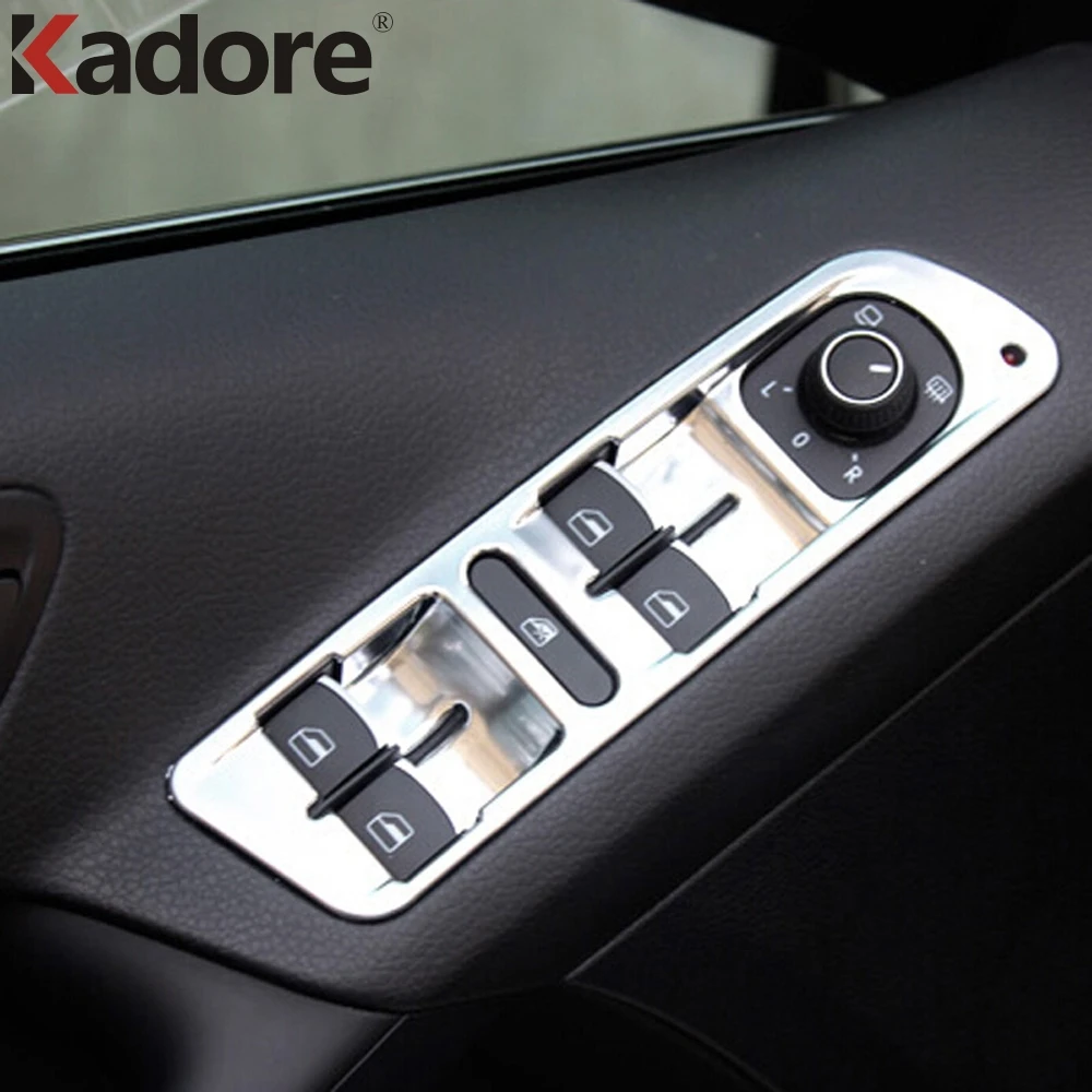 Для Volkswagen vw Tiguan 2012 2013 2014 2015 ABS Матовый внутренняя двери окна кнопка включения