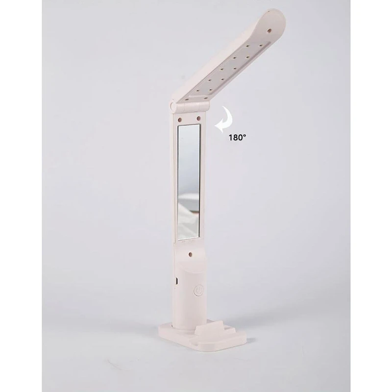 

LED Desk Lamp, Eye Protection Reading Folding Lights Contact Bedroom Bedside Lamp with Charging and Plugging