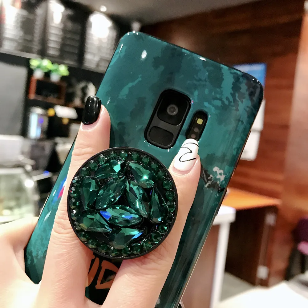 Для samsung Galaxy M10 M20 M30 A750 A20E чехол стразы кольцо держатель с ремешком силиконовый для