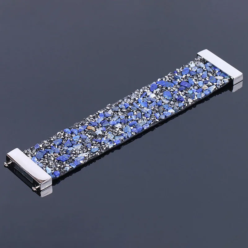 Панк Natutal Нерегулярные Гравий камень оболочки магнитной пряжкой широкий