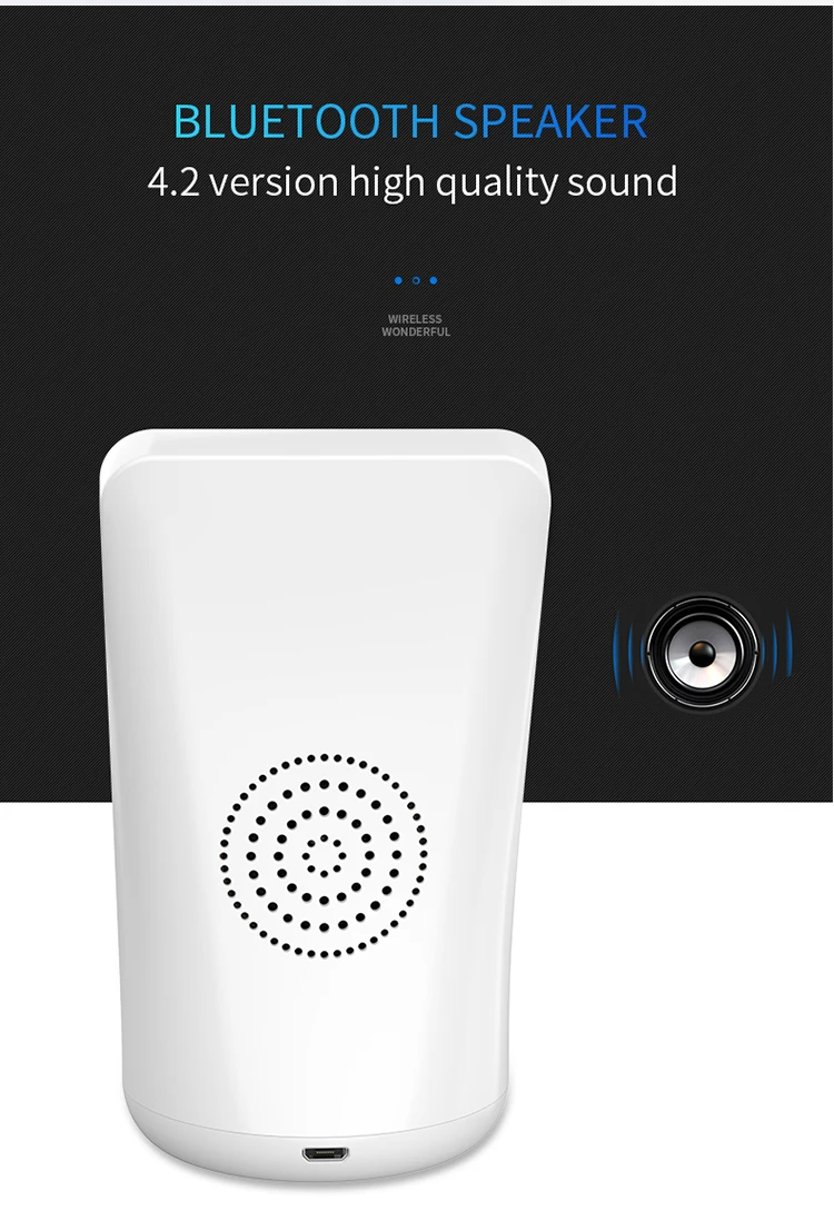 FIMILEF Bluetooth динамик с беспроводным зарядным устройством для быстрой беспроводной зарядки док-станция для iPhone X/8 samsung Note 8 смартфон