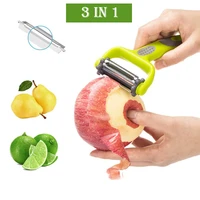 3 in 1 vegetables peeler with knife sleeve fruit stainless steel knife cabbage graters salad potato slicer kitchen accessories
