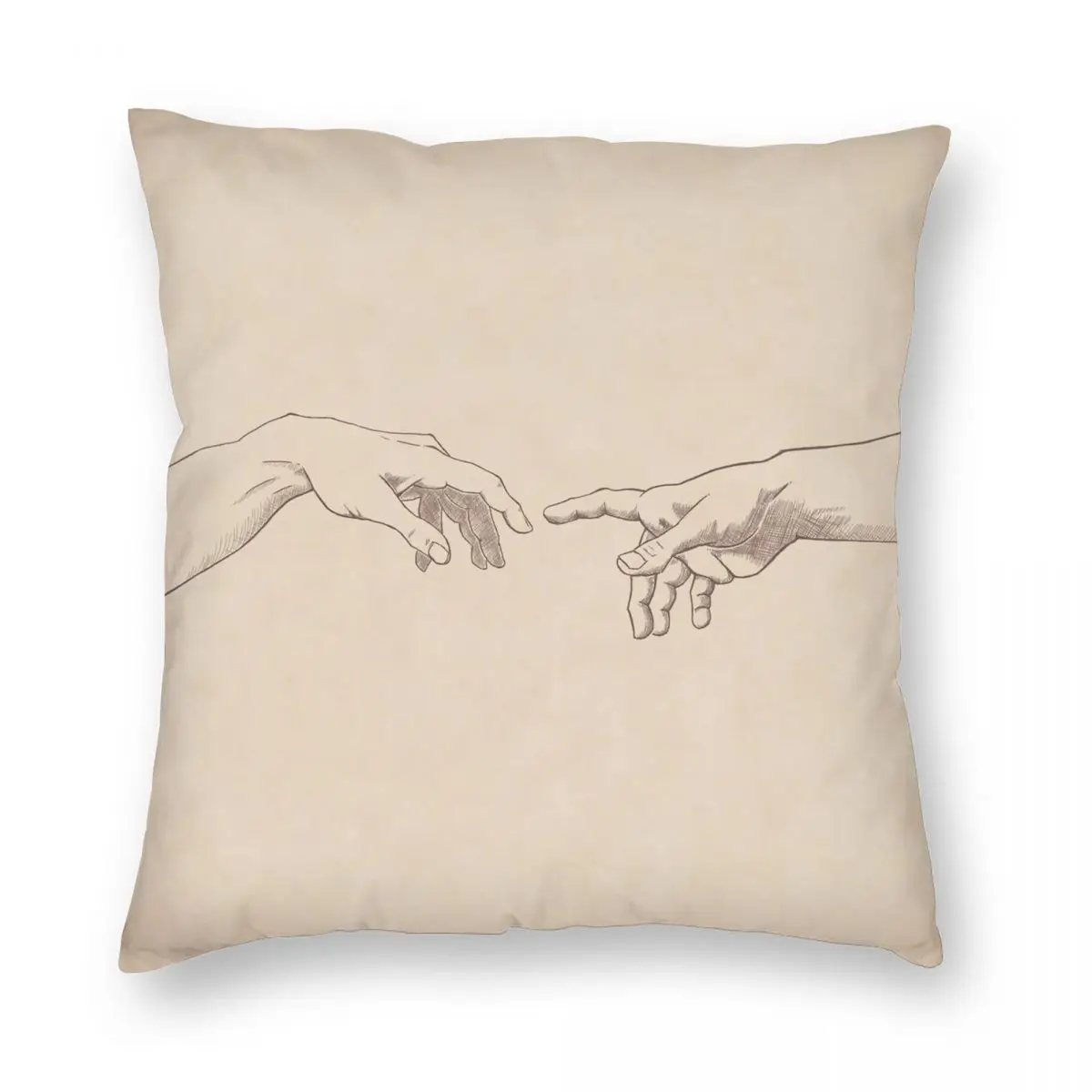 

Dark Academia Creation Of Adam Sketch Square Pillowcase Polyester Linen Velvet Printed Zip Decor Throw Pillow Case Home Cushion