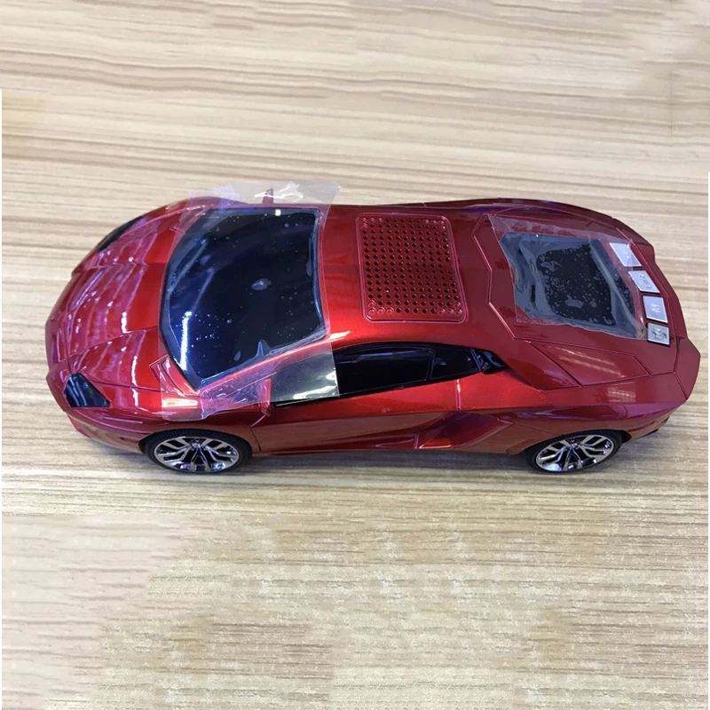 Bluetooth микрофон в форме автомобиля USB TF FM радио MP3 музыкальный плеер стерео бас