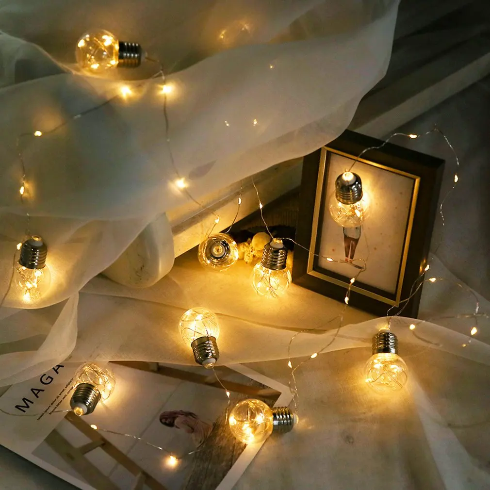 

100 Led Copper Wire String Lights EU/US Plug Light Bulb String Christmas/Wedding Home Decor Lamp String in Warm White/MultiColor