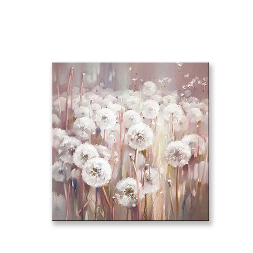 Уникальный дизайн ручная роспись маслом на холсте рисунок одуванчика для дома